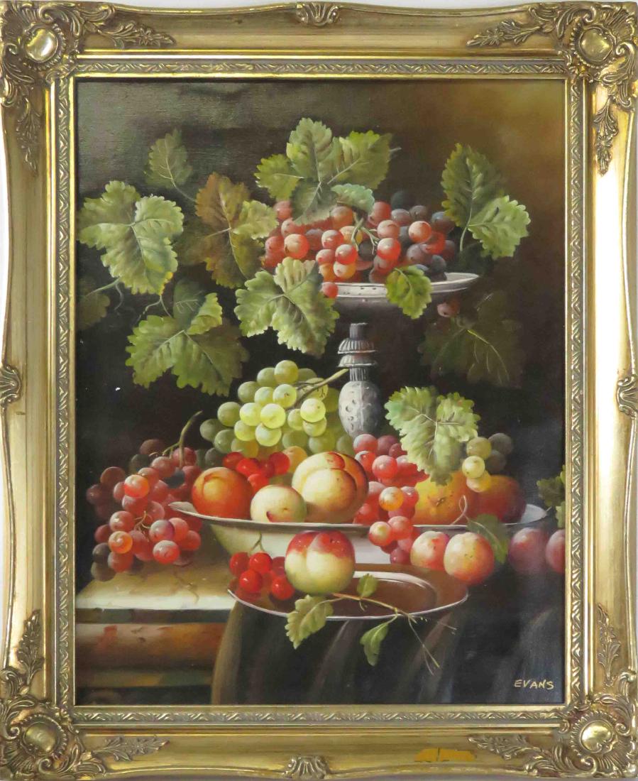 AMERICAN SCHOOL (20TH CENTURY) OIL ON CANVAS, FLORAL (1 of 2)