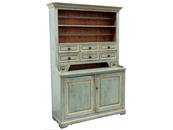 HUDSON VALLEY PAINTED PINE HUTCH, 19/20TH CENTURY.