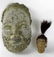 LOT (2) INCLUDING SCULPTED MASK, HEIGHT 9 1/2" AND