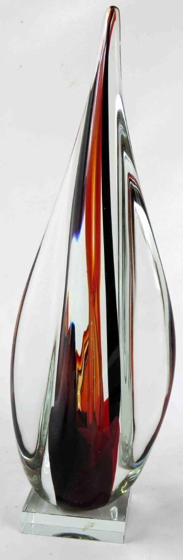 CONTEMPORARY ART GLASS SCULPTURE. HEIGHT 15 1/2" (1 of 1)