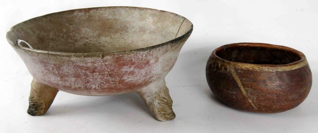 LOT (2) PRE-COLUMBIAN MESO-AMERICAN DECORATED POTTERY (1 of 1)
