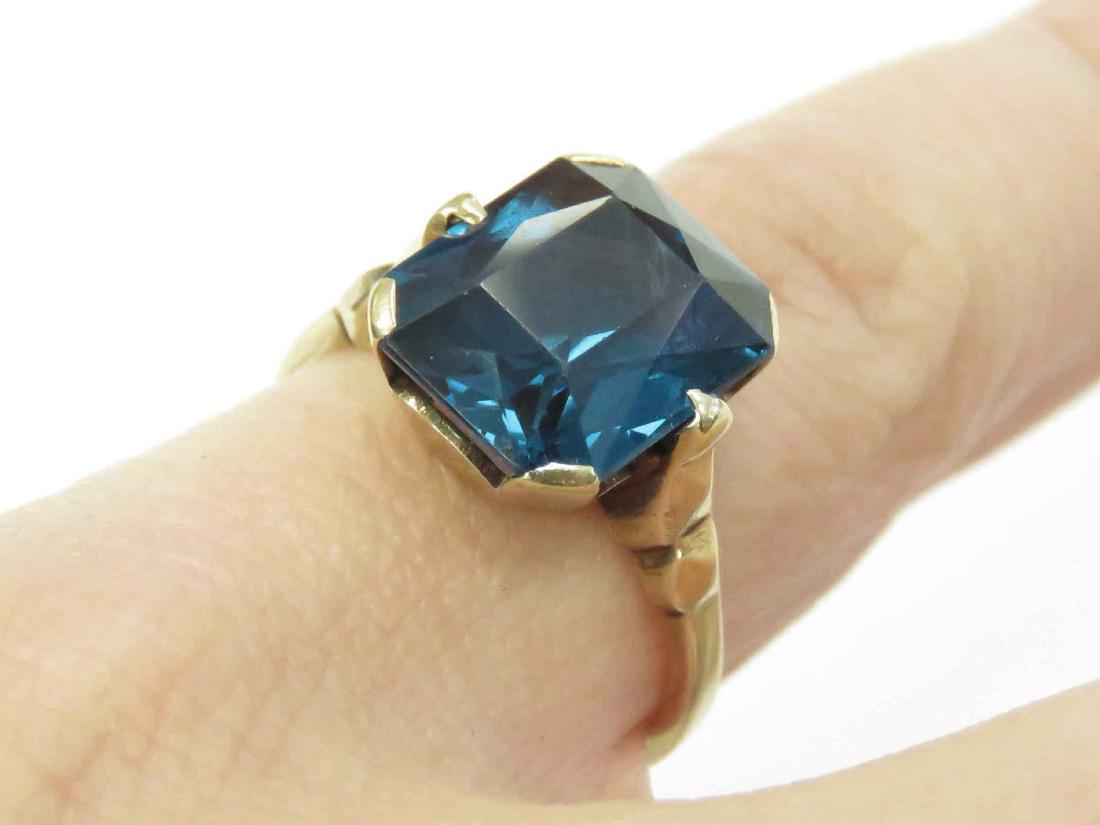 14K YELLOW GOLD AND RECTANGULAR-CUT 6.3 CT SYNTHETIC (1 of 2)