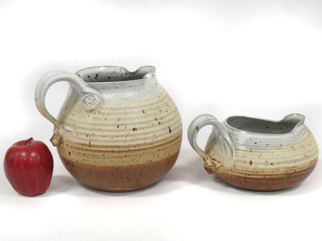 THOMAS REECE , LOT (2) GLAZED STONEWARE (1 of 3)