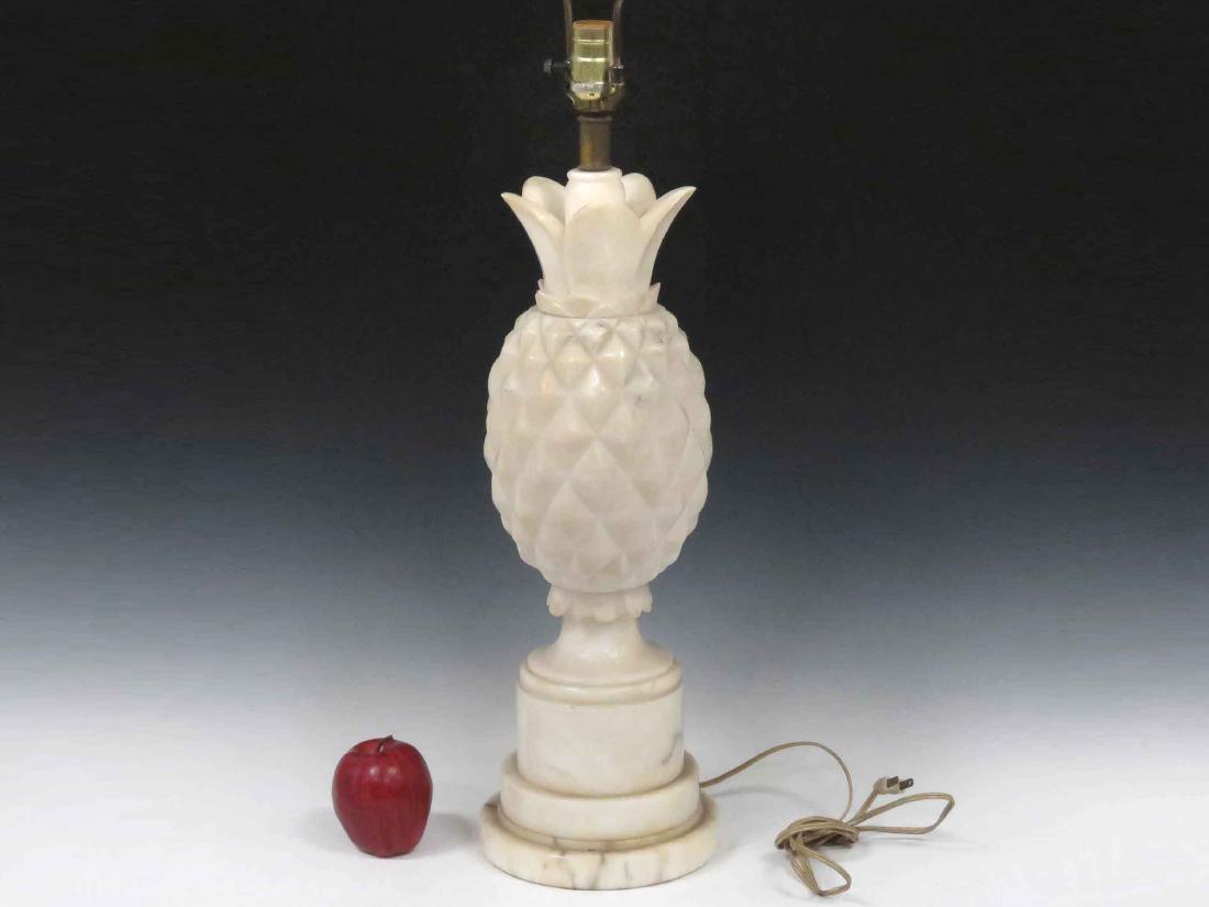 VINTAGE CARVED MARBLE PINEAPPLE TABLE Vintage Glass Pineapple Table Lamp