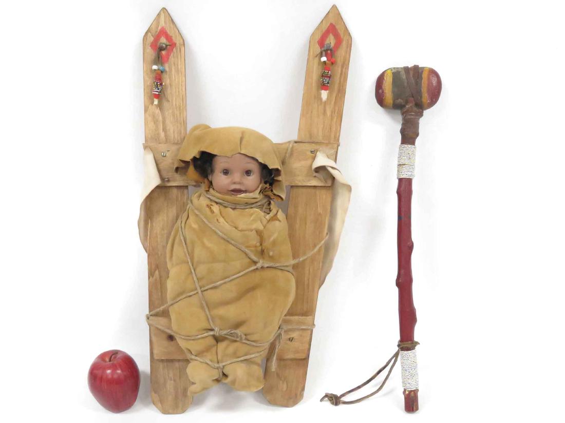 LOT (2) INCLUDING NORTHERN PLAINS INDIAN CRADLE BOARD (1 of 1)