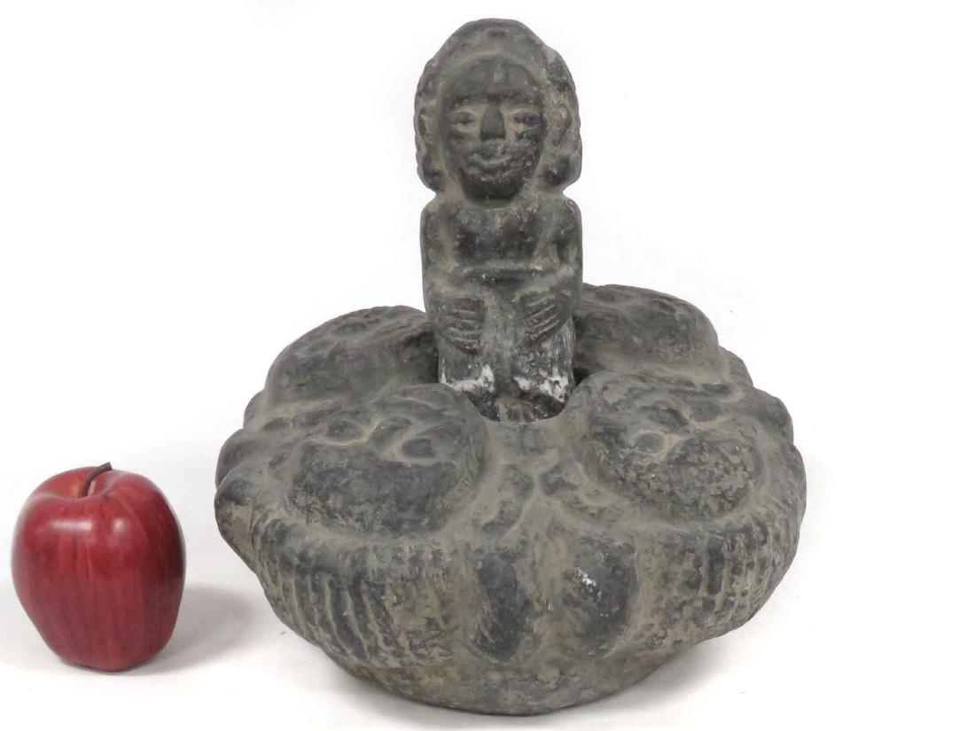 PRE-COLUMBIAN MESO-AMERICAN CARVED LAVA STONE (1 of 2)