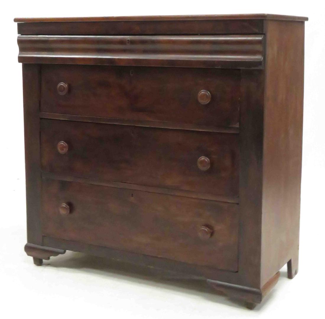 EMPIRE MAHOGANY/CHERRY CHEST OF DRAWERS, 19TH CENTURY. (1 of 1)