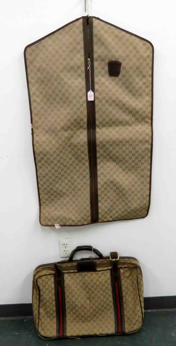 LOT (2) INCLUDING REPLICA DESIGNER STYLE SUITCASE (1 of 1)