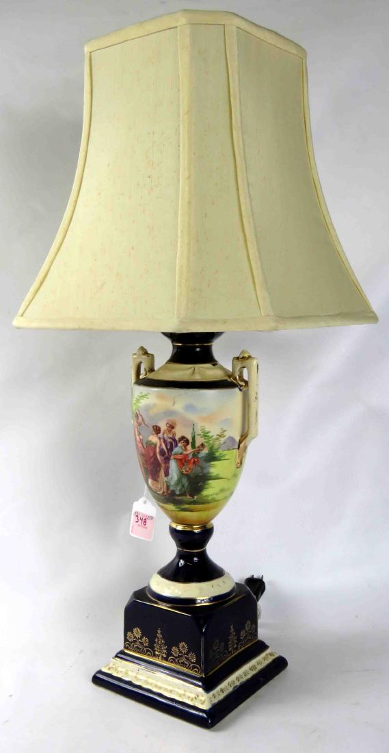 ROYAL VIENNA STYLE DECORATED PORCELAIN URN-FORM TABLE (1 of 1)