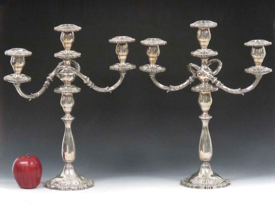 PAIR FISHER WEIGHTED STERLING SILVER "ENGLISH ROSE" (1 of 3)