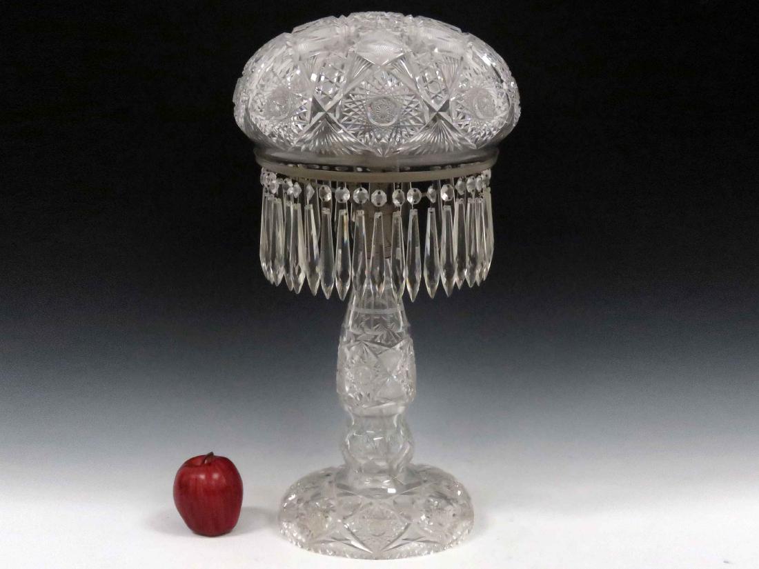 VINTAGE AMERICAN BRILLIANT CUT GLASS MUSHROOM TABLE (1 of 6)