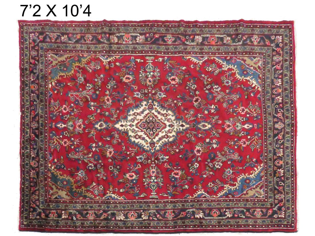 KARVINE HAMADAN RUG. 7'2 X 10'4" (1 of 4)