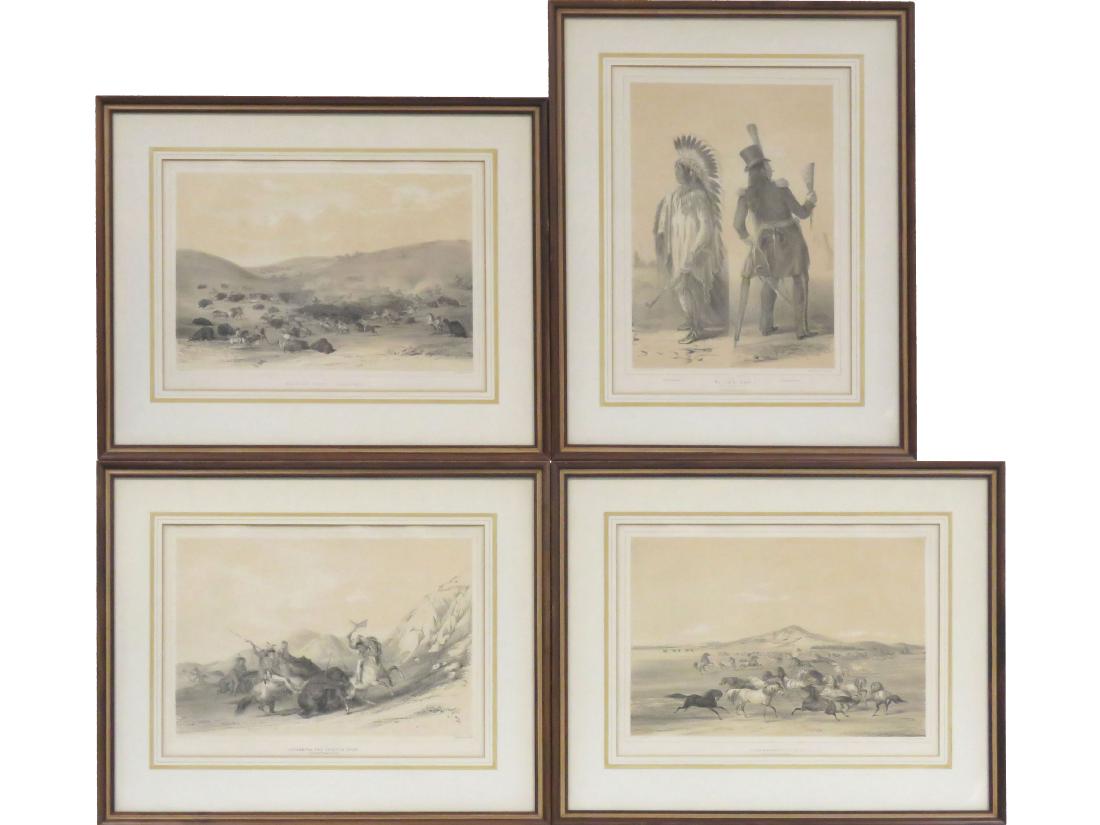 LOT (4) LITHOGRAPHS BY MCGAHEY FROM CATLIN'S N. (1 of 2)