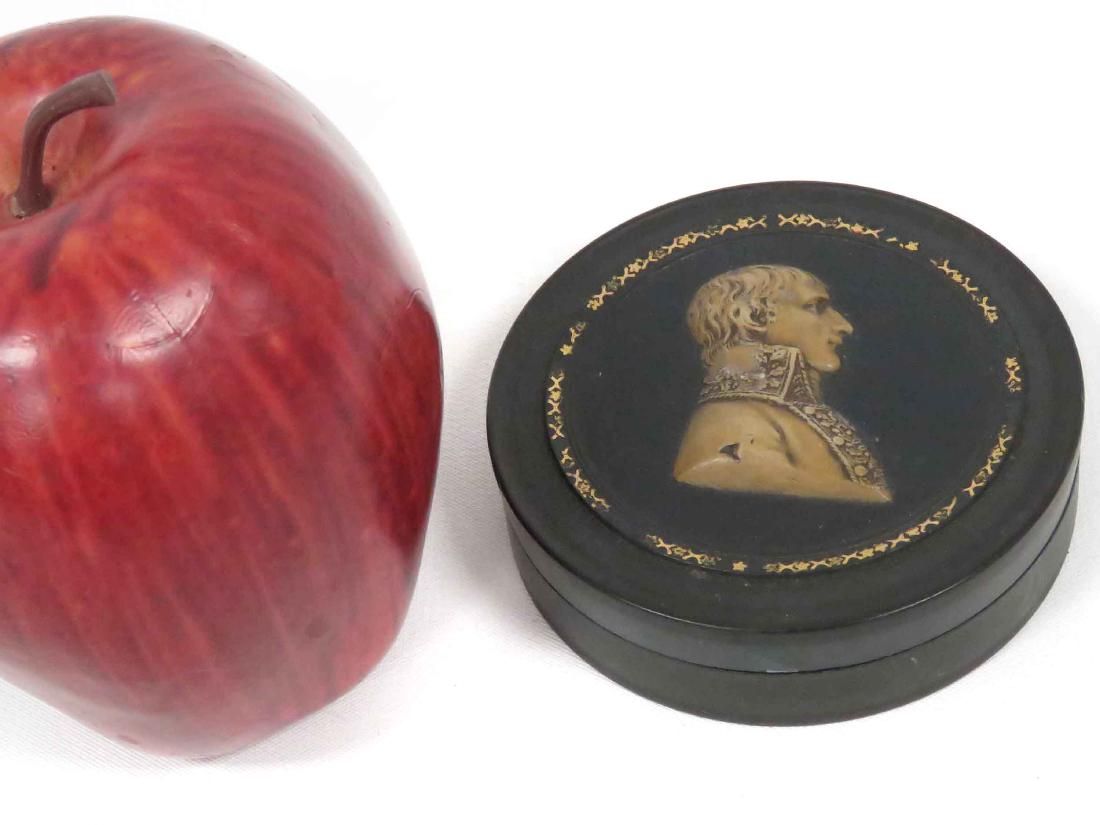 FRENCH (NAPOLEONIC) EBONITE & TORTOISE LINED SNUFF BOX, (1 of 4)