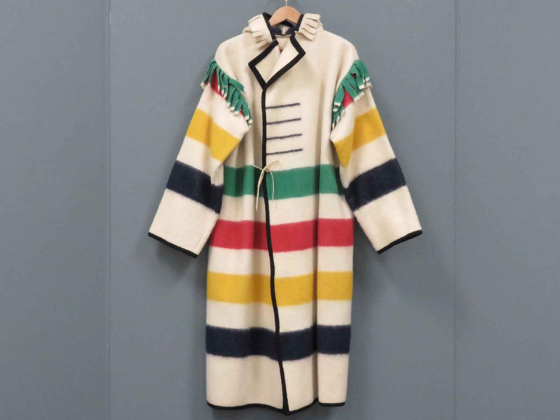 HUDSON BAY BLANKET CAPOTE STYLE COAT