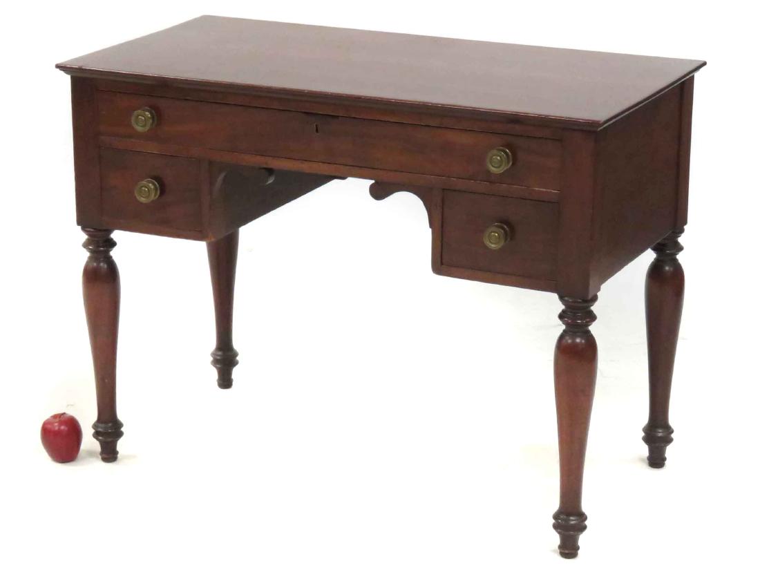 REGENCY CARVED MAHOGANY LOWBOY/DRESSING TABLE, 19TH: REGENCY CARVED MAHOGANY LOWBOY/DRESSING TABLE, 19TH CENTURY. HEIGHT 30"; WIDTH 40"