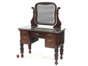 EMPIRE CARVED MAHOGANY DRESSING STAND WITH HEAVILY