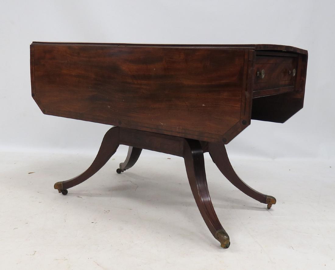 REGENCY INLAID MAHOGANY BREAKFAST TABLE, 19TH CENTURY. (1 of 5)