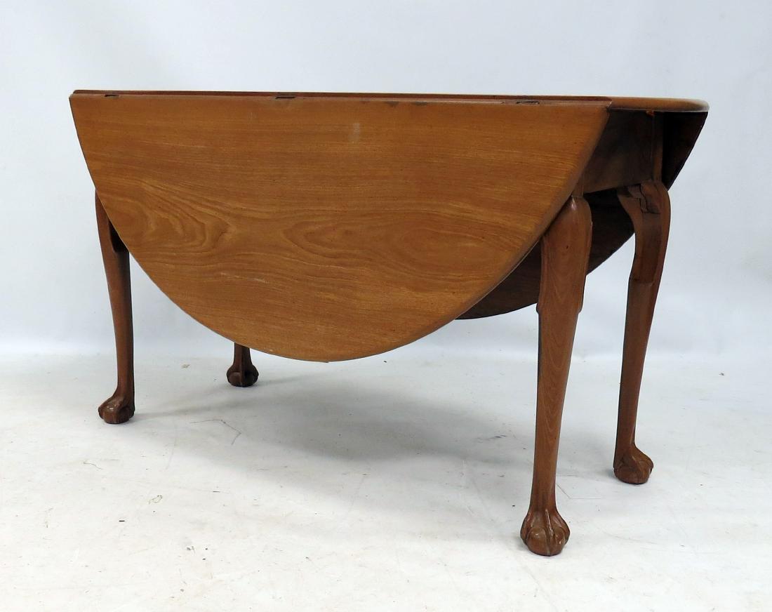 TRANSITIONAL QUEEN ANNE CARVED WALNUT DROP-LEAF TABLE, (1 of 3)