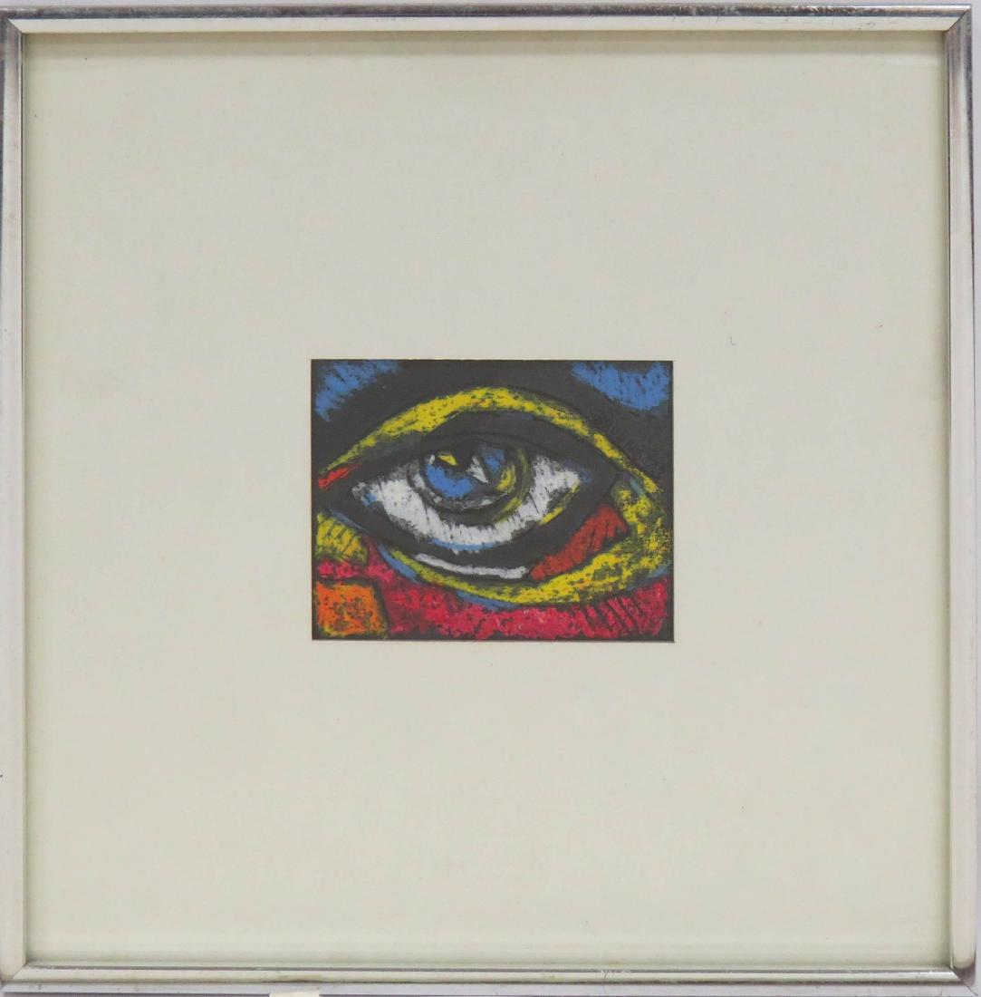 AMERICAN SCHOOL (20TH CENTURY), INK & GOUACHE, THE EYE, (1 of 2)