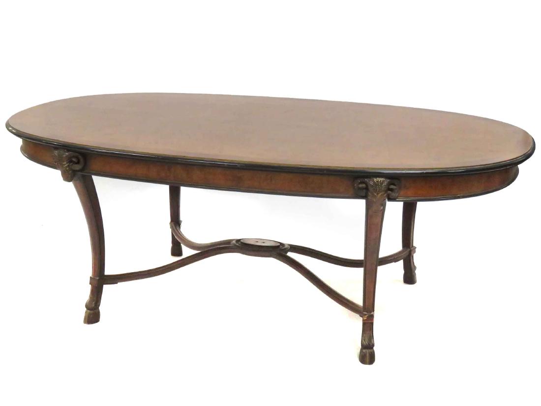 REGENCY CLASSICAL STYLE CARVED RAM'S HEAD INLAID WALNUT (1 of 4)