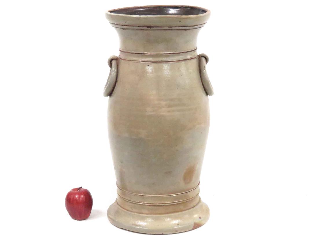 STONEWARE UMBRELLA STAND, 19TH CENTURY. HEIGHT 23": STONEWARE UMBRELLA STAND, 19TH CENTURY. HEIGHT 23"