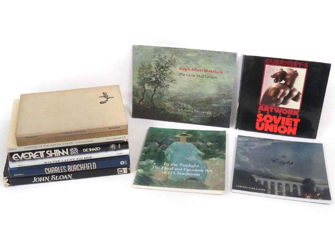 LOT (4) VOLUMES/CATALOGS, 20TH CENTURY ARTISTS: LOT (4) VOLUMES/CATALOGS, 20TH CENTURY ARTISTS INCLUDING EVERETT SHINN, JOHN SLOAN, CHARLES BURCHFIELD, WALTER LUNT PALMER, J.H. TWACHTMAN, ALBERT PINKHAM RYDER, RALPH A. BLAKELOCK, THE ASHCAN SCHOOL,