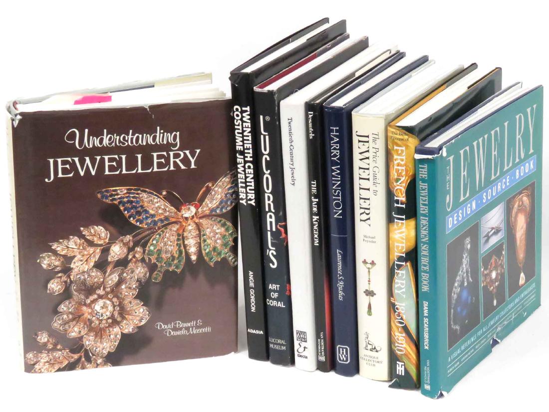 LOT (9) JEWELRY RELATED REFERENCE BOOKS INCLUDING: LOT (9) JEWELRY RELATED REFERENCE BOOKS INCLUDING FRENCH JEWELRY, 1850-1910; HARRY WINSTON; ETC