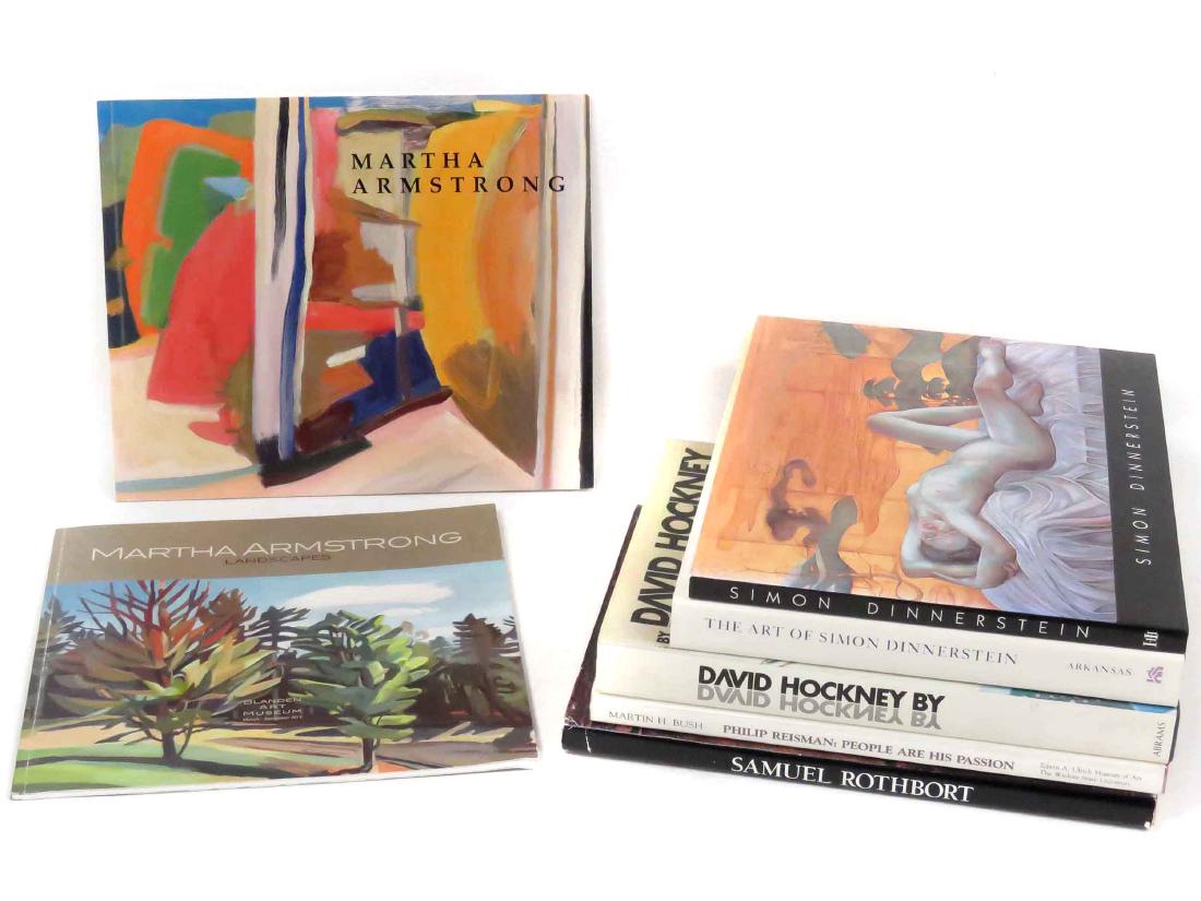 LOT (7) VOLUMES 20TH CENTURY ARTISTS INCLUDING DAVID: LOT (7) VOLUMES 20TH CENTURY ARTISTS INCLUDING DAVID HOCKNEY, PHILIP REISMAN, SAMUEL RUTHBORT, MARTHA ARMSTRONG, SIMON DINNERSTEIN
