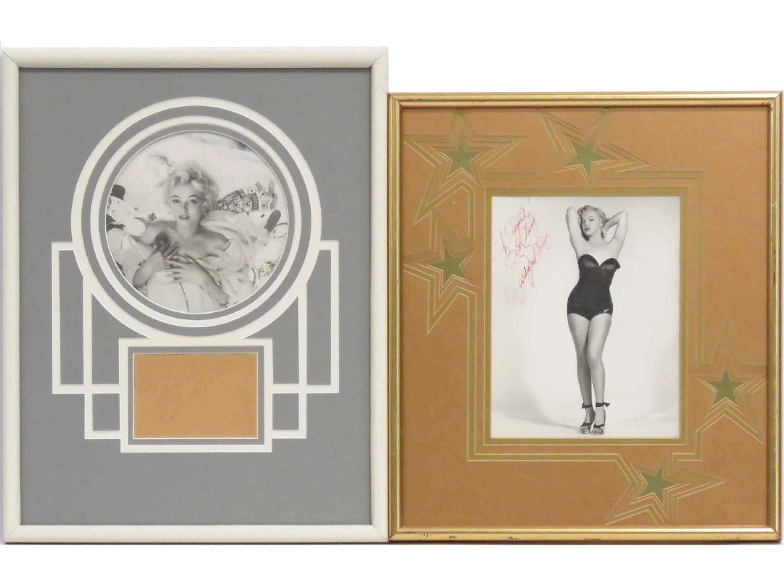 MARILYN MONROE (AMERICAN ACTRESS/MODEL 1926-1962), LOT: MARILYN MONROE (AMERICAN ACTRESS/MODEL 1926-1962), LOT (2) FRAMED PHOTOS. LARGEST/FRAMED & GLAZED-19 X 15"