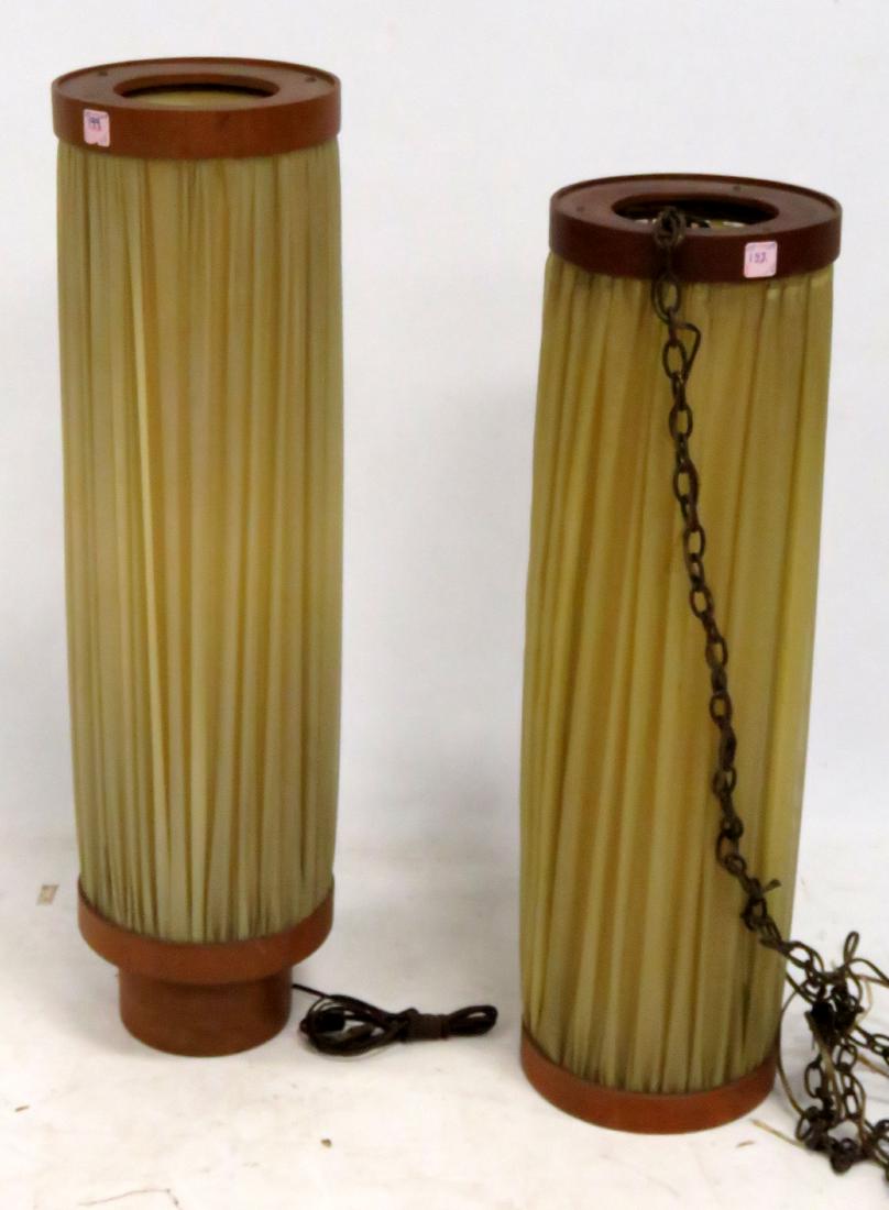 LOT (2) MID-CENTURY MODERN INCLUDING WALNUT TABLE LAMP, (1 of 1)