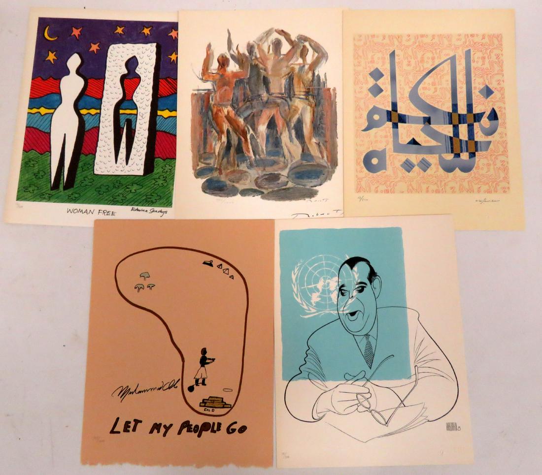 LOT (5) WORLD FEDERATION OF UNITED NATIONS PRINTS (1 of 1)