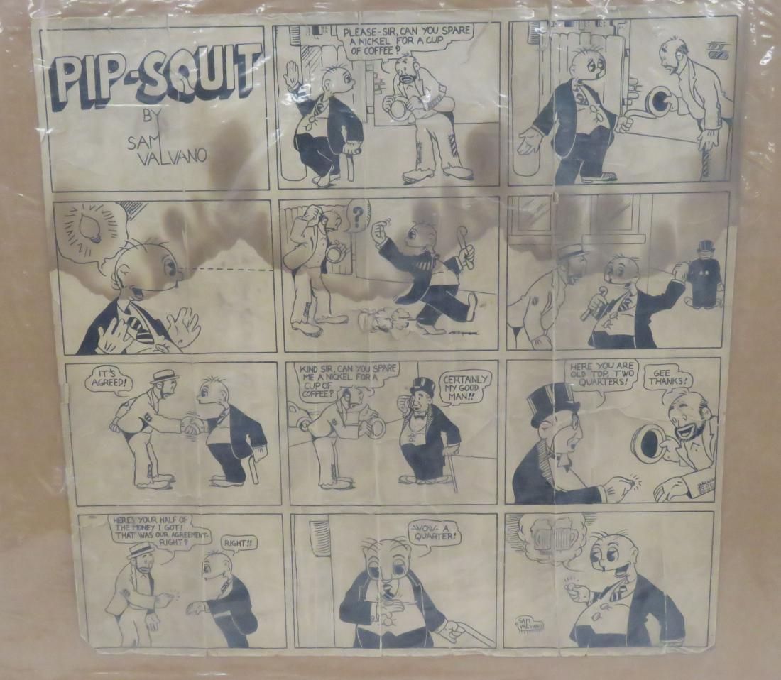 ORIGINAL PEN/INK COMIC STRIP, "PIP-SQUIRT", SAM (1 of 1)