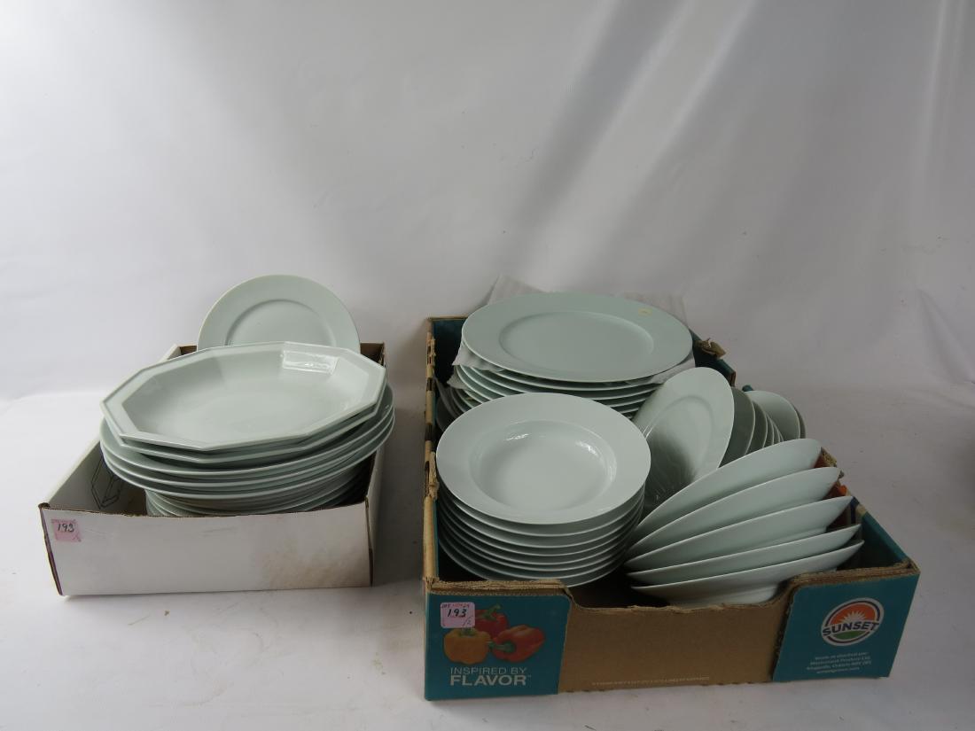 ASSEMBLED SET, CONTINENTAL CELADON/WHITE PORCELAIN (1 of 3)