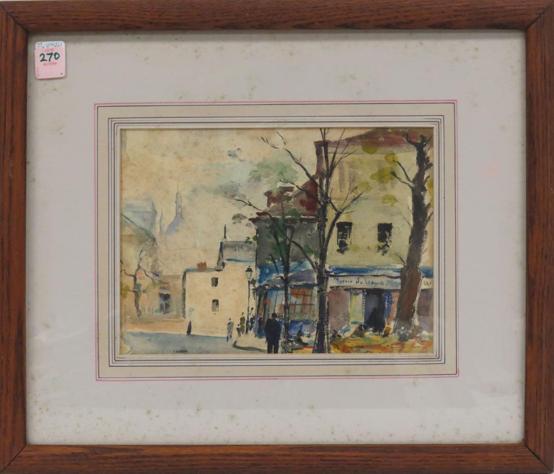 AMERICAN SCHOOL (20TH CENTURY), WATERCOLOR, FRENCH (1 of 4)