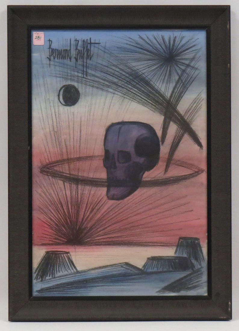 AFTER BERNARD BUFFET (FRENCH 1928-1999), PASTEL, (1 of 3)