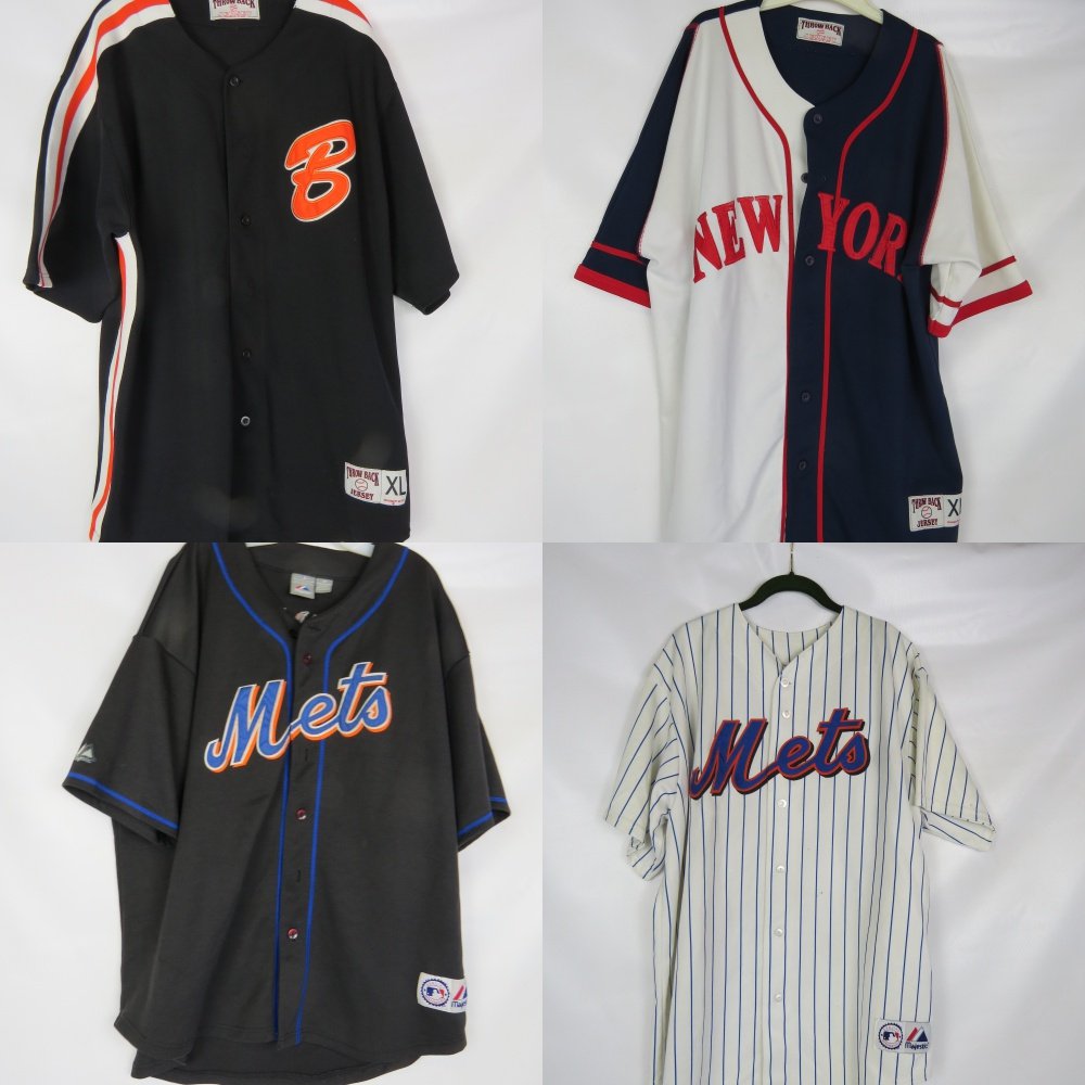 LOT (4) ASSORTED MLB THROWBACK JERSEY'S (1 of 5)