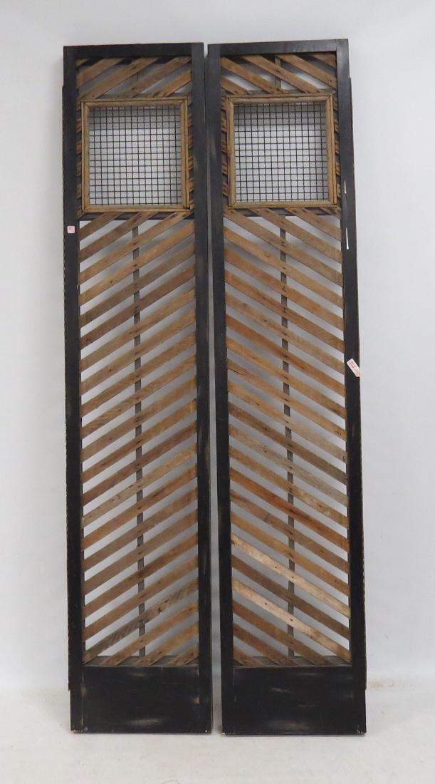 PAIR CUSTOM MADE LATTICE DOORS. HEIGHT 8';