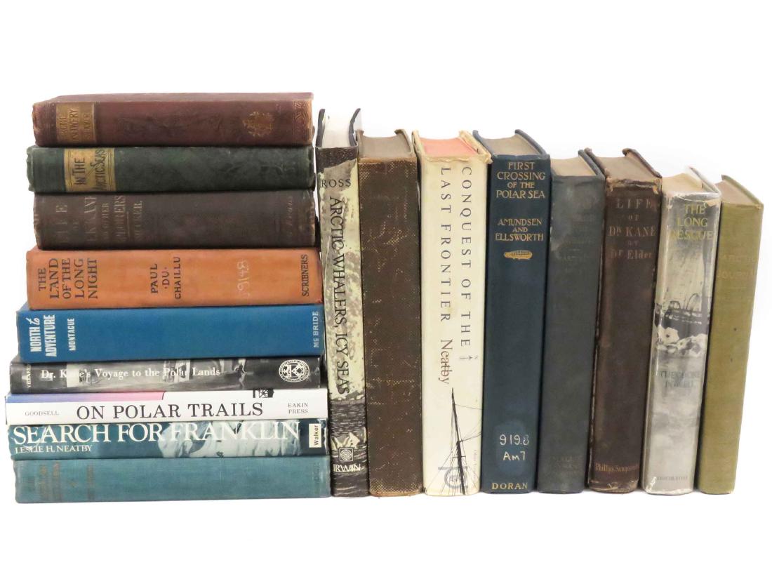 LOT (17) ASSORTED 19/20TH CENTURY VOLUMES-ARTIC: LOT (17) ASSORTED 19/20TH CENTURY VOLUMES-ARTIC EXPLORATIONS