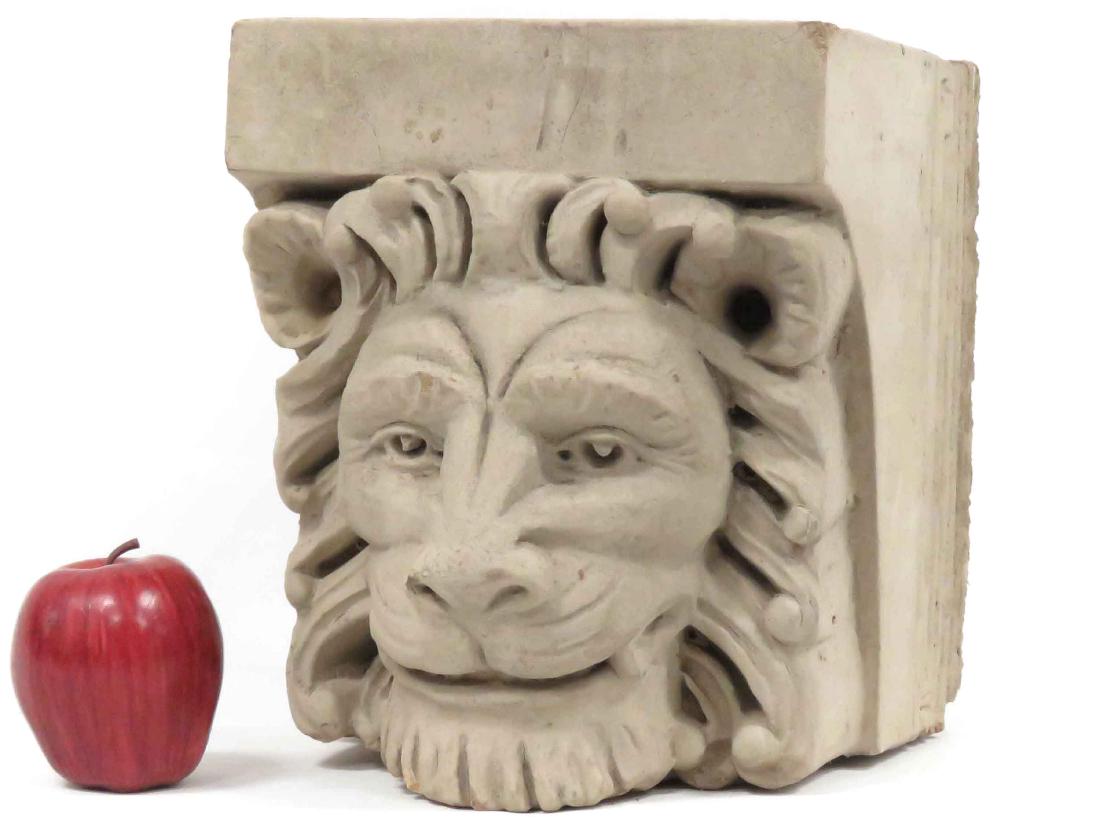 CAST STONE FIGURAL ARCHITECTURAL ELEMENT. HEIGHT 11";: CAST STONE FIGURAL ARCHITECTURAL ELEMENT. HEIGHT 11"; WIDTH 9"