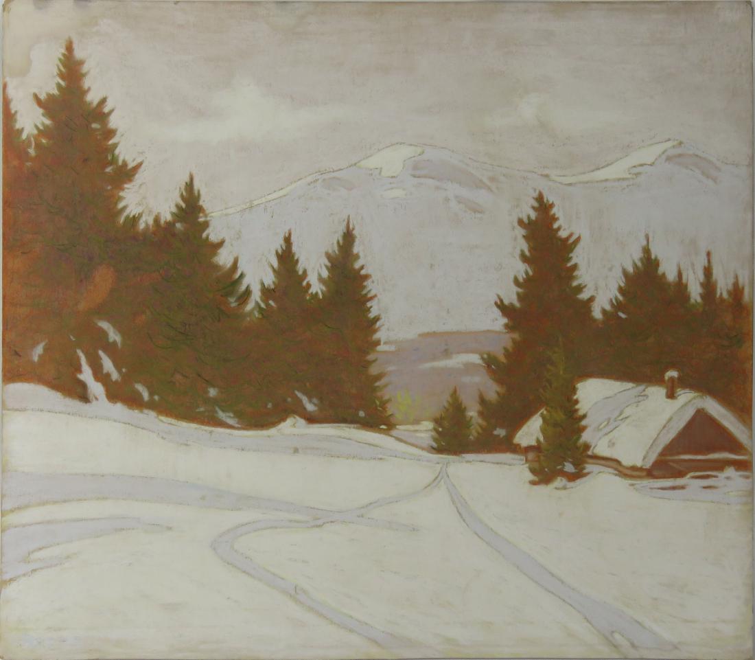 AMERICAN SCHOOL (20TH CENTURY), PASTEL ON CARDSTOCK, (1 of 2)