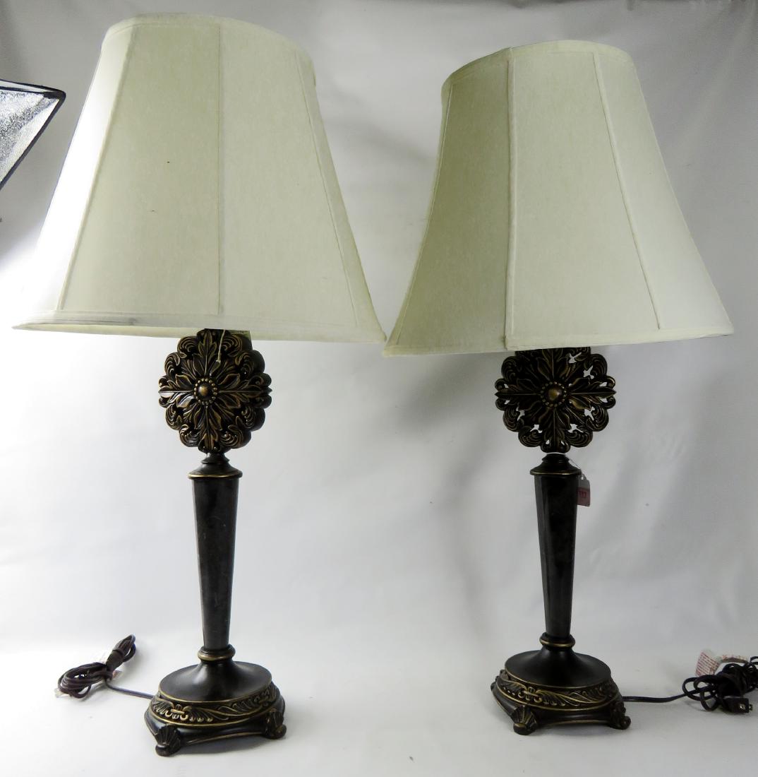 PAIR DESIGNER MODERN TABLE LAMPS. HEIGHT 34" (1 of 1)
