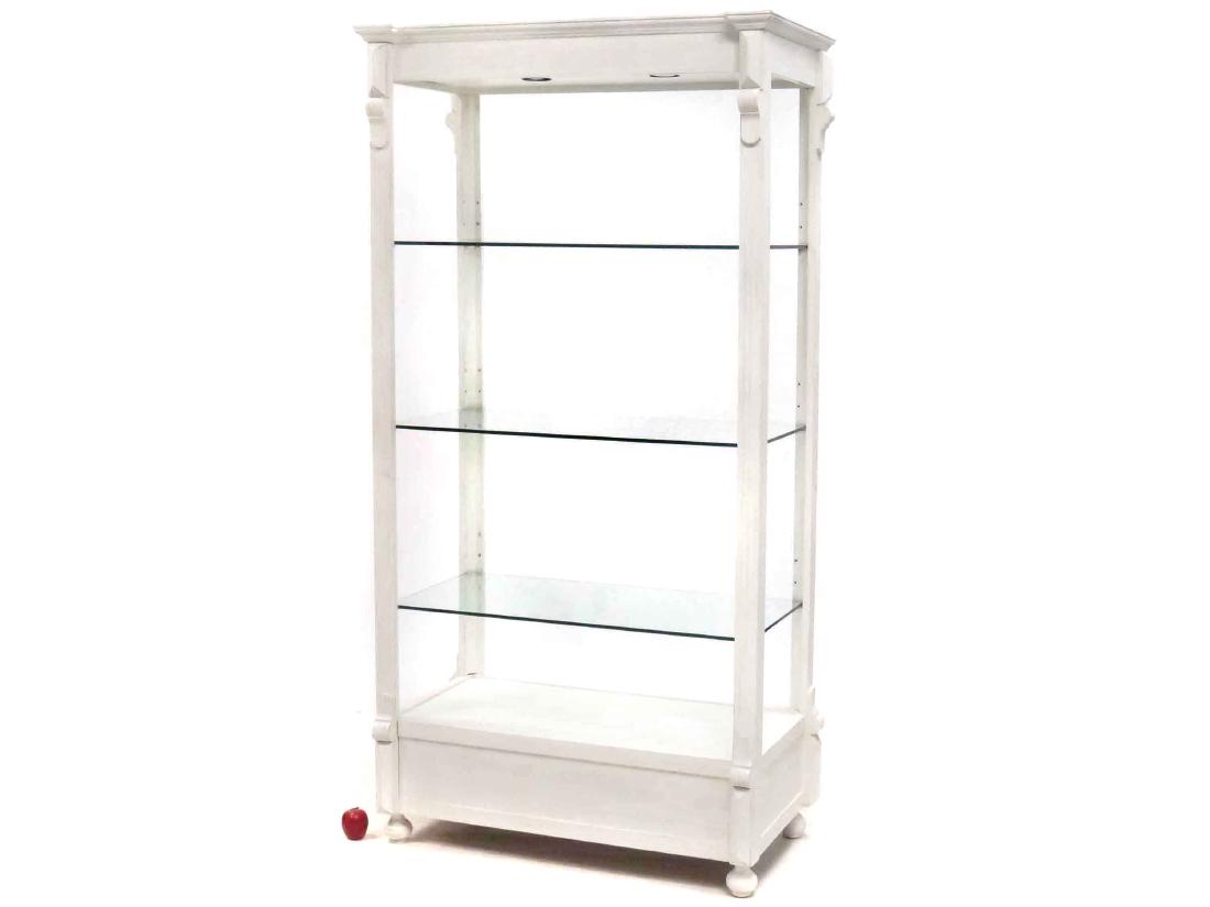 CLASSICAL STYLE PAINTED & LIGHTED OPEN STORE DISPLAY: CLASSICAL STYLE PAINTED & LIGHTED OPEN STORE DISPLAY CASE. HEIGHT 90"; WIDTH 44"; DEPTH 23"