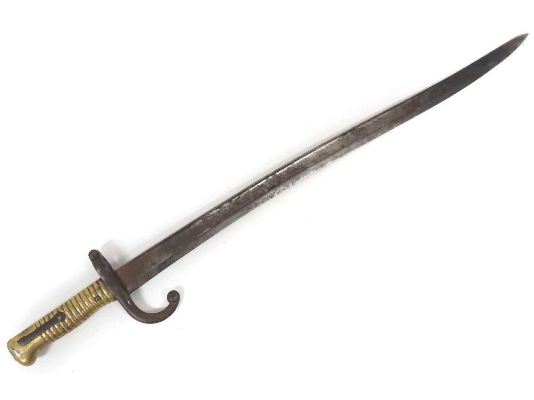 FRENCH CHASSEPOT ST. ETIENNE 1871 SWORD BAYONET: FRENCH CHASSEPOT ST. ETIENNE 1871 SWORD BAYONET