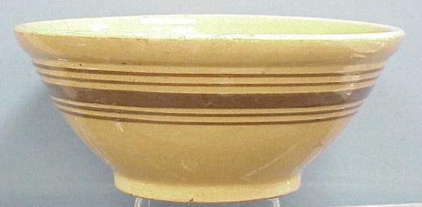 YELLOWWARE BROWN BAND BOWL