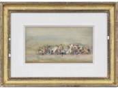 DAVID LEVINE (AMERICAN NY 1926-2009), WATERCOLOR ON