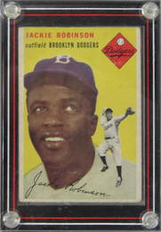 1954 TOPPS BASEBALL CARD, #10 JACKIE ROBINSON (HOF),