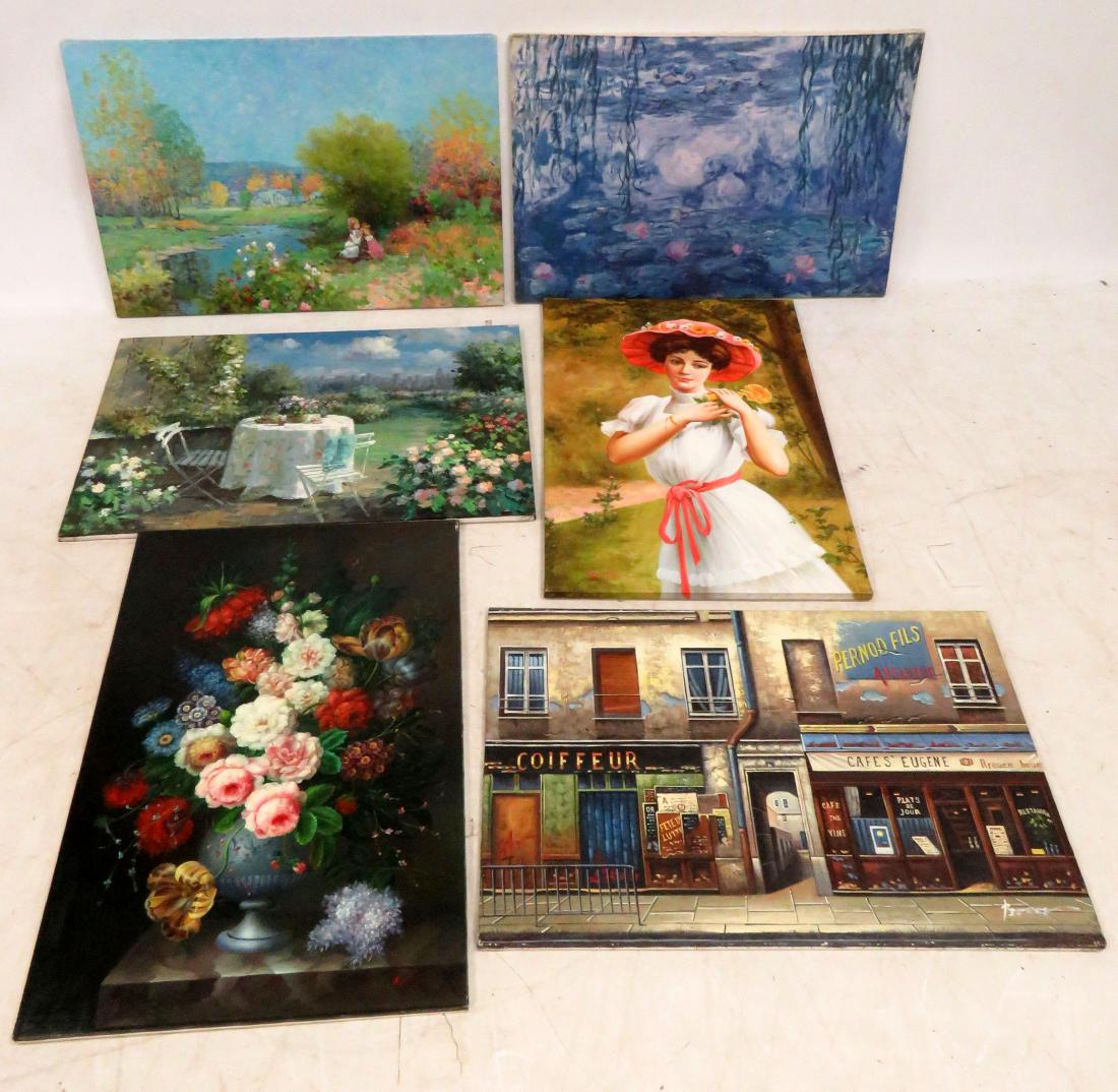 CONTINENTAL SCHOOL (20TH CENTURY), LOT (6) ASSORTED OIL (1 of 1)
