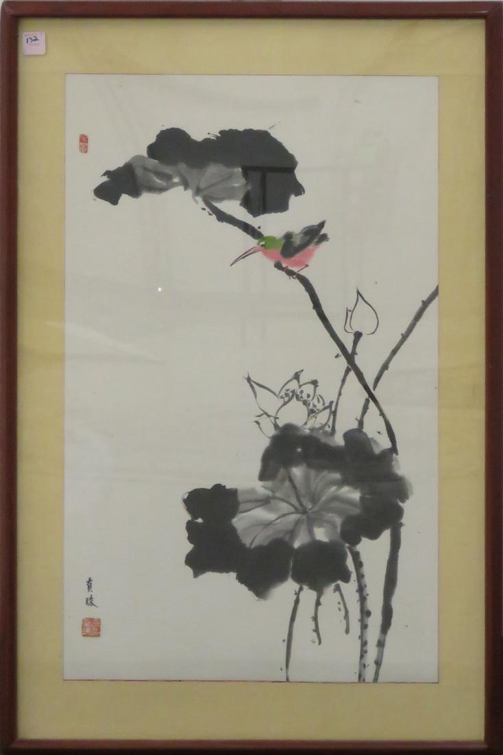CHINESE SCHOOL (20TH CENTURY), INK ON PAPER, BIRD & (1 of 1)