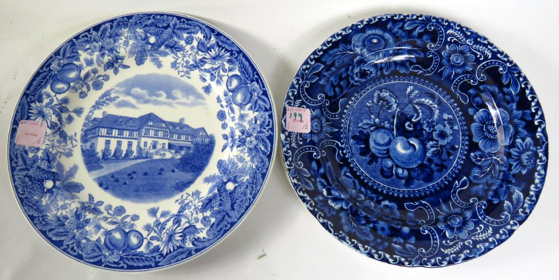 LOT (2) STAFFORDSHIRE BLUE TRANSFER PLATES INCLUDING (1 of 1)